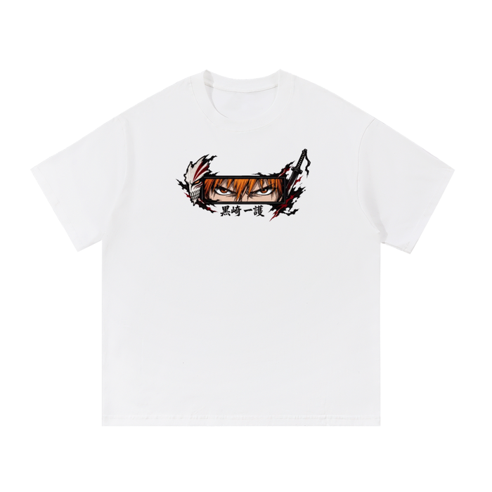 ichigo kurosaki eyes box logo graphic tee