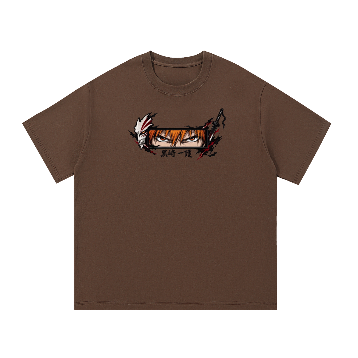ichigo kurosaki eyes box logo graphic tee