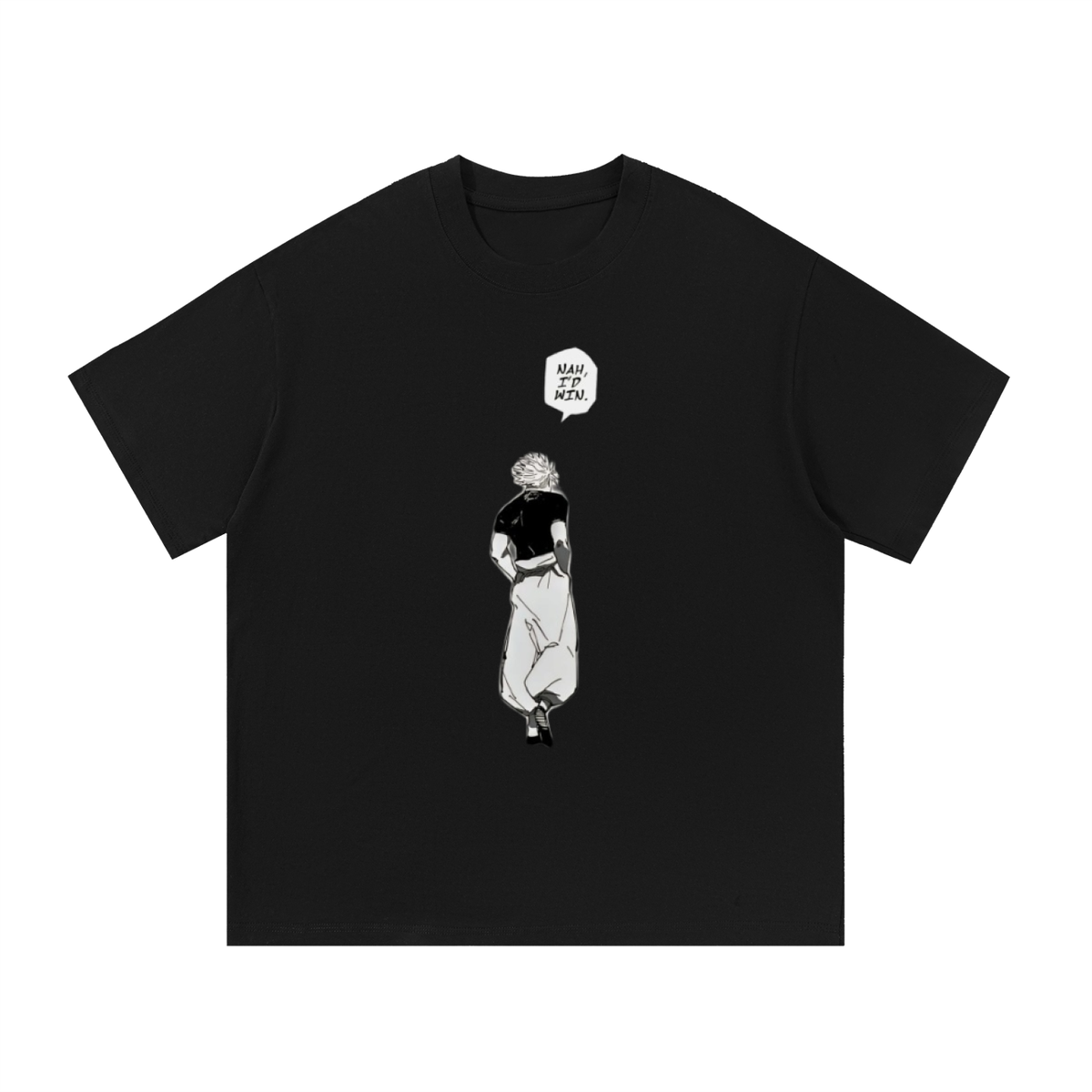 "nah i'd win" satoru gojo jujutsu kaisen graphic tee