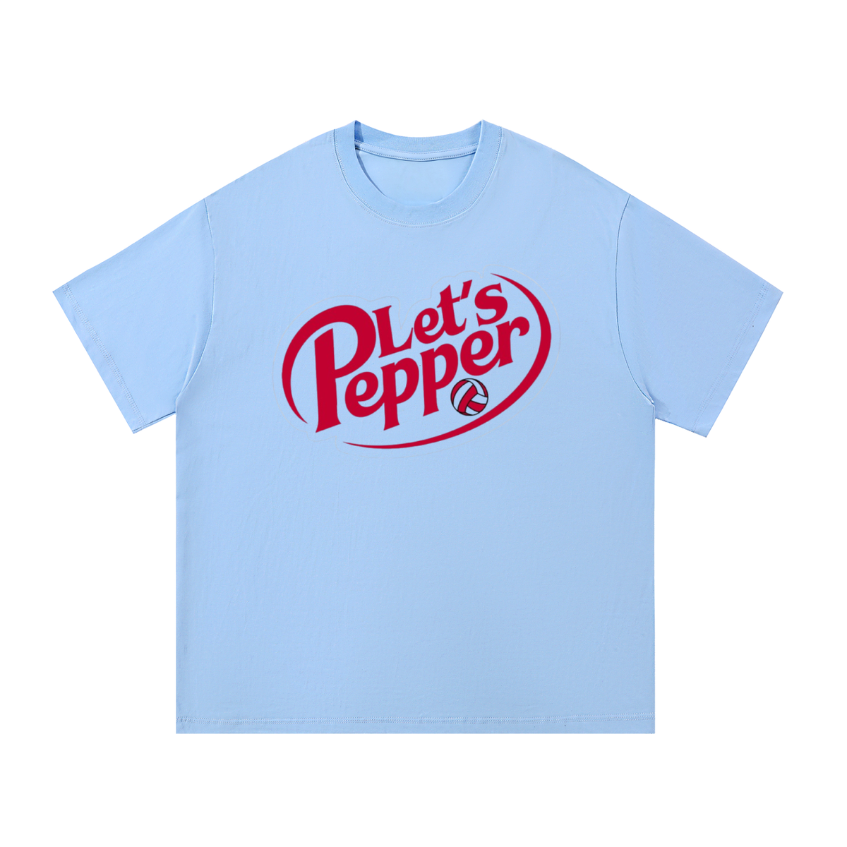 "let's pepper" volleyball x dr. pepper graphic tee