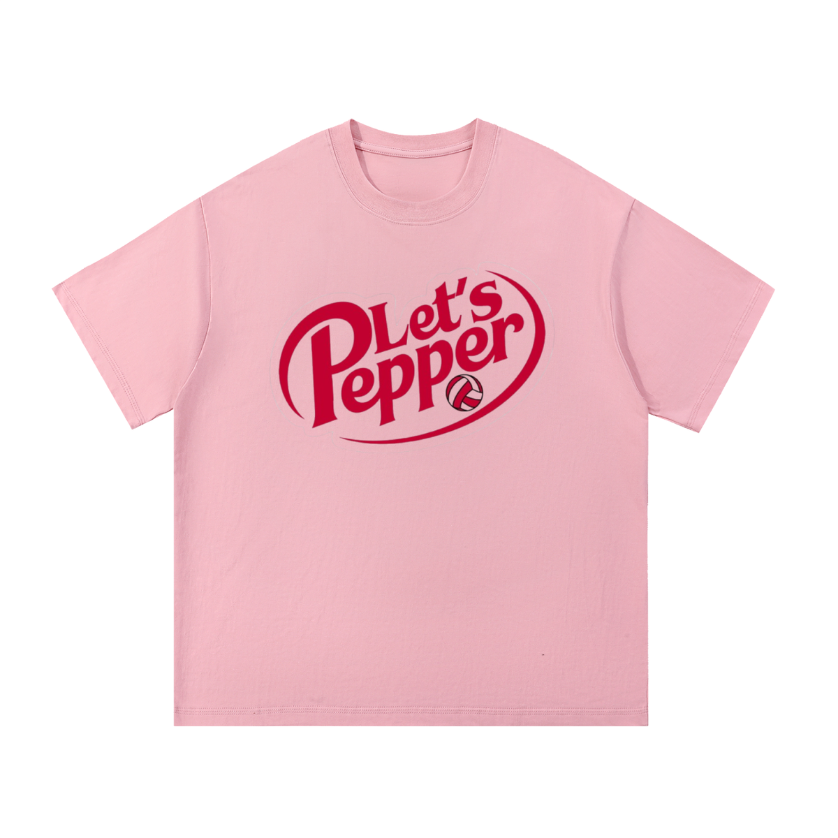 "let's pepper" volleyball x dr. pepper graphic tee