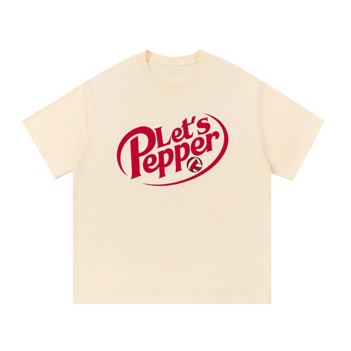 "let's pepper" volleyball x dr. pepper graphic tee