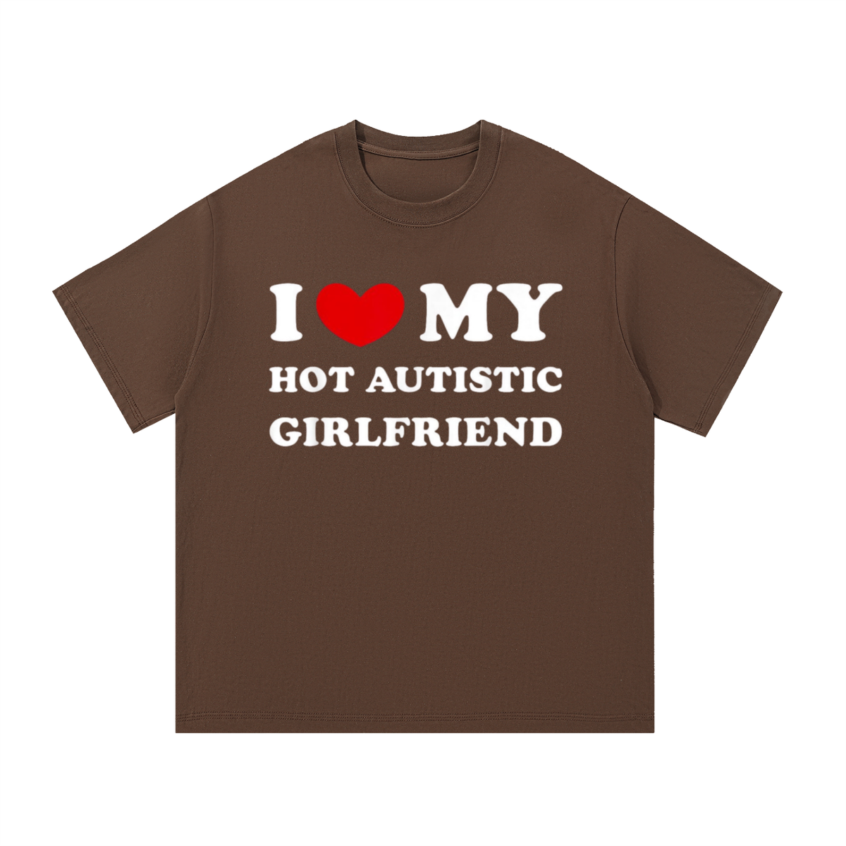 "i heart my hot autistic girlfriend" graphic tee