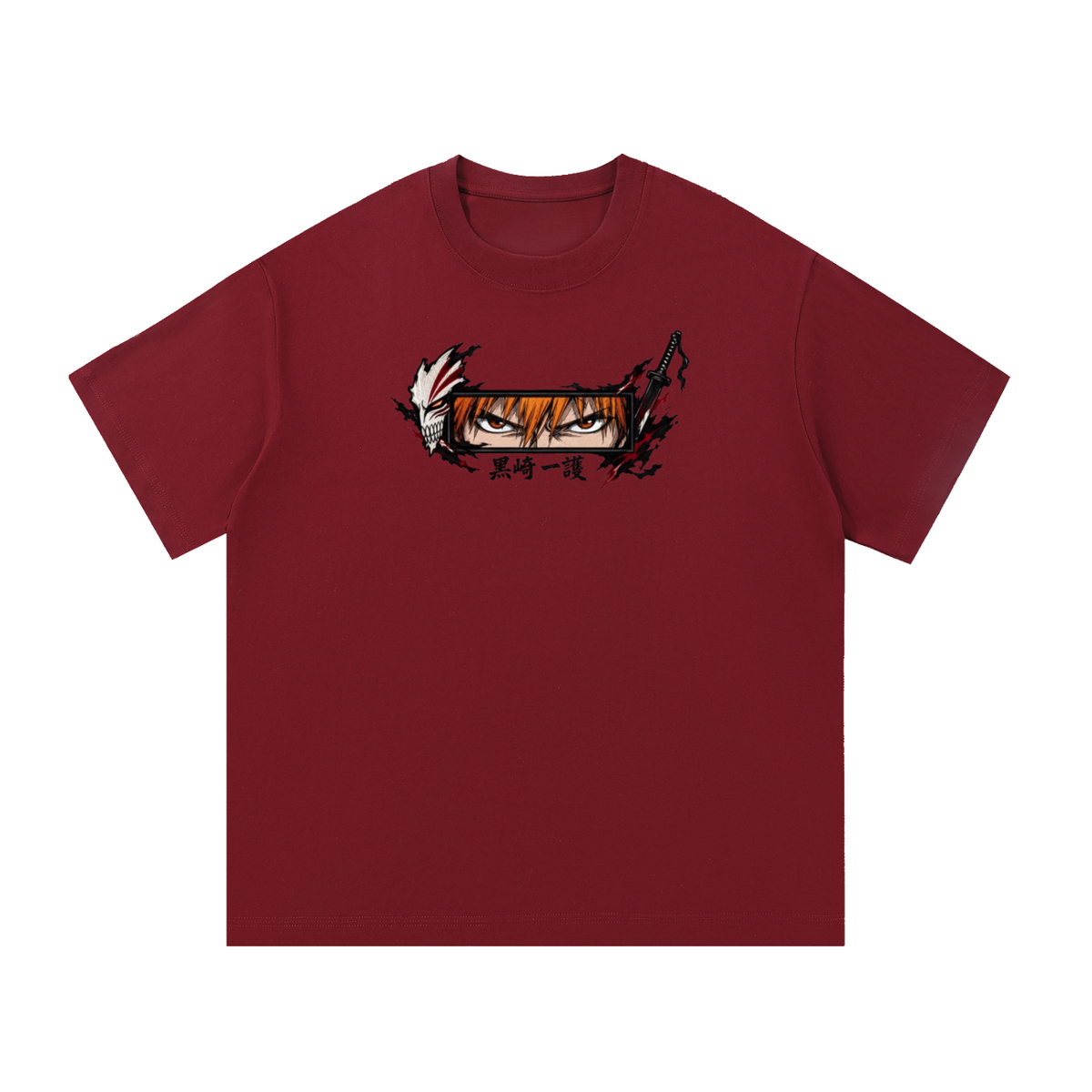 ichigo kurosaki eyes box logo graphic tee