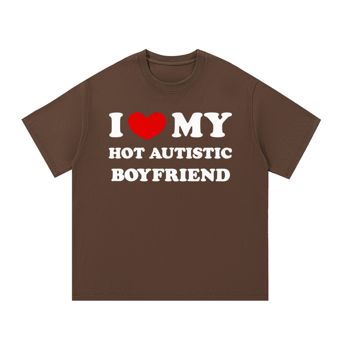 "i heart my hot autistic boyfriend" graphic tee